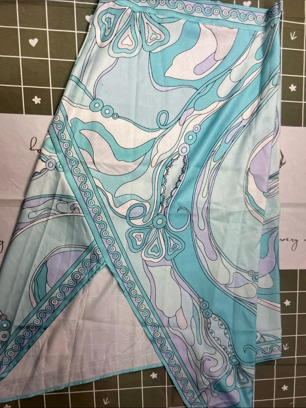 Emilio Pucci Aqua and Light Blue Backless Halter Dress - Picture 9 of 10